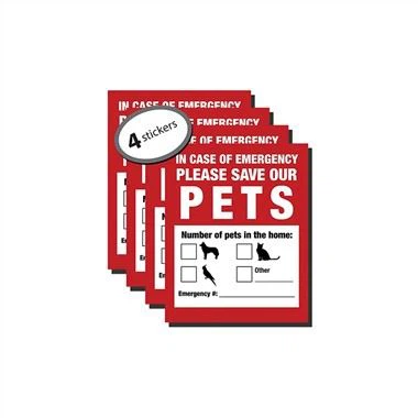 Haustier-Notrettungs-Alarm-Aufkleber