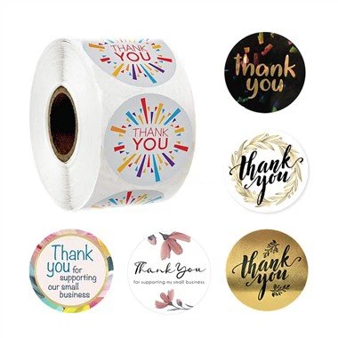 Selbstklebende Dankeschön-Aufkleber