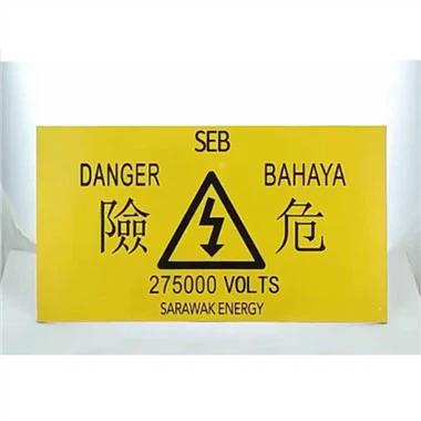 Kundenspezifisches Warnschild für elektrische Kabel